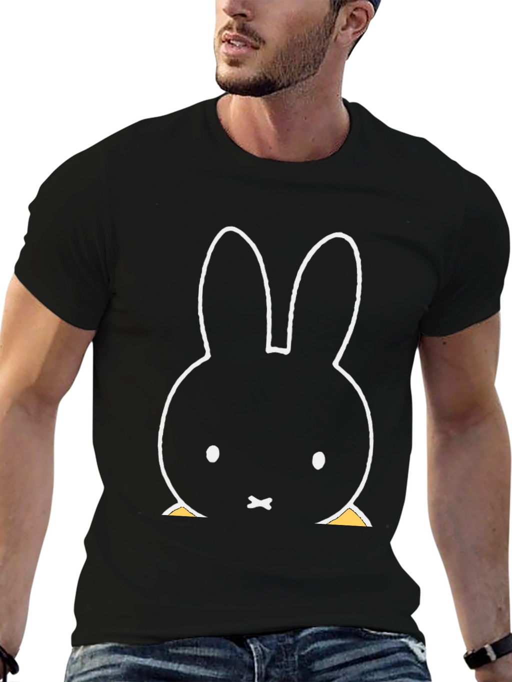 Miffy Bunny Graphic Black Tee