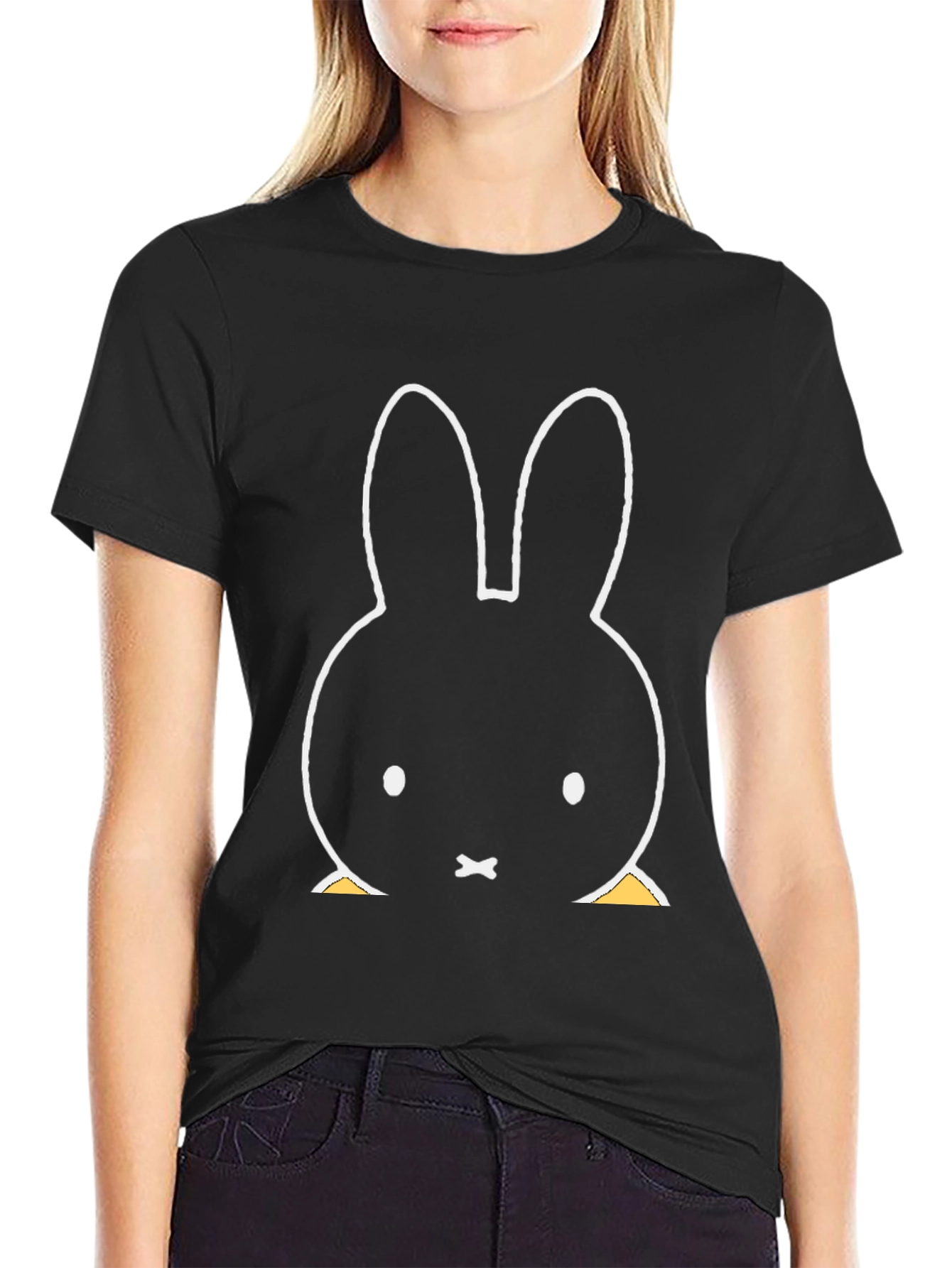 Miffy Bunny Graphic Black Tee