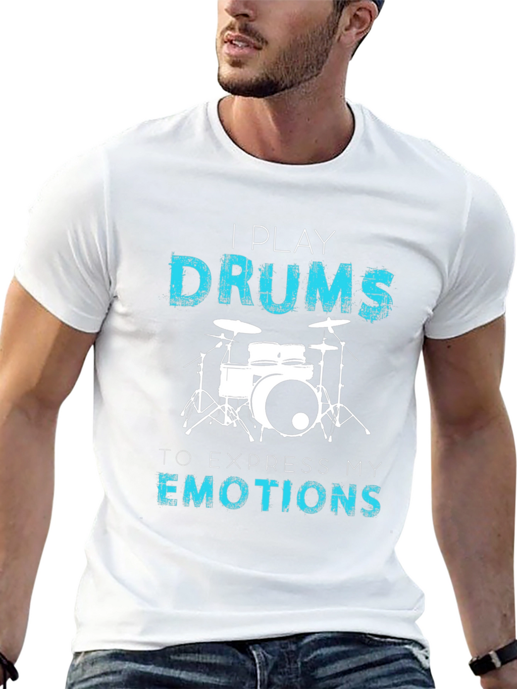 I Play Drums T-Shirt - Express Your Emotions