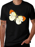Butterfly Graphic Print Black T-Shirt