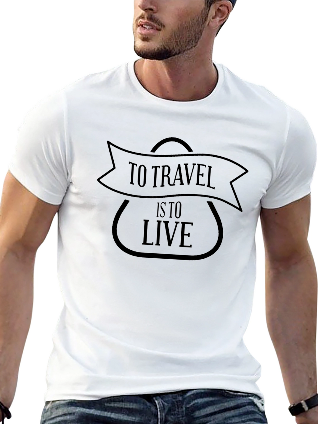 Travel Lifestyle Black Graphic T-Shirt