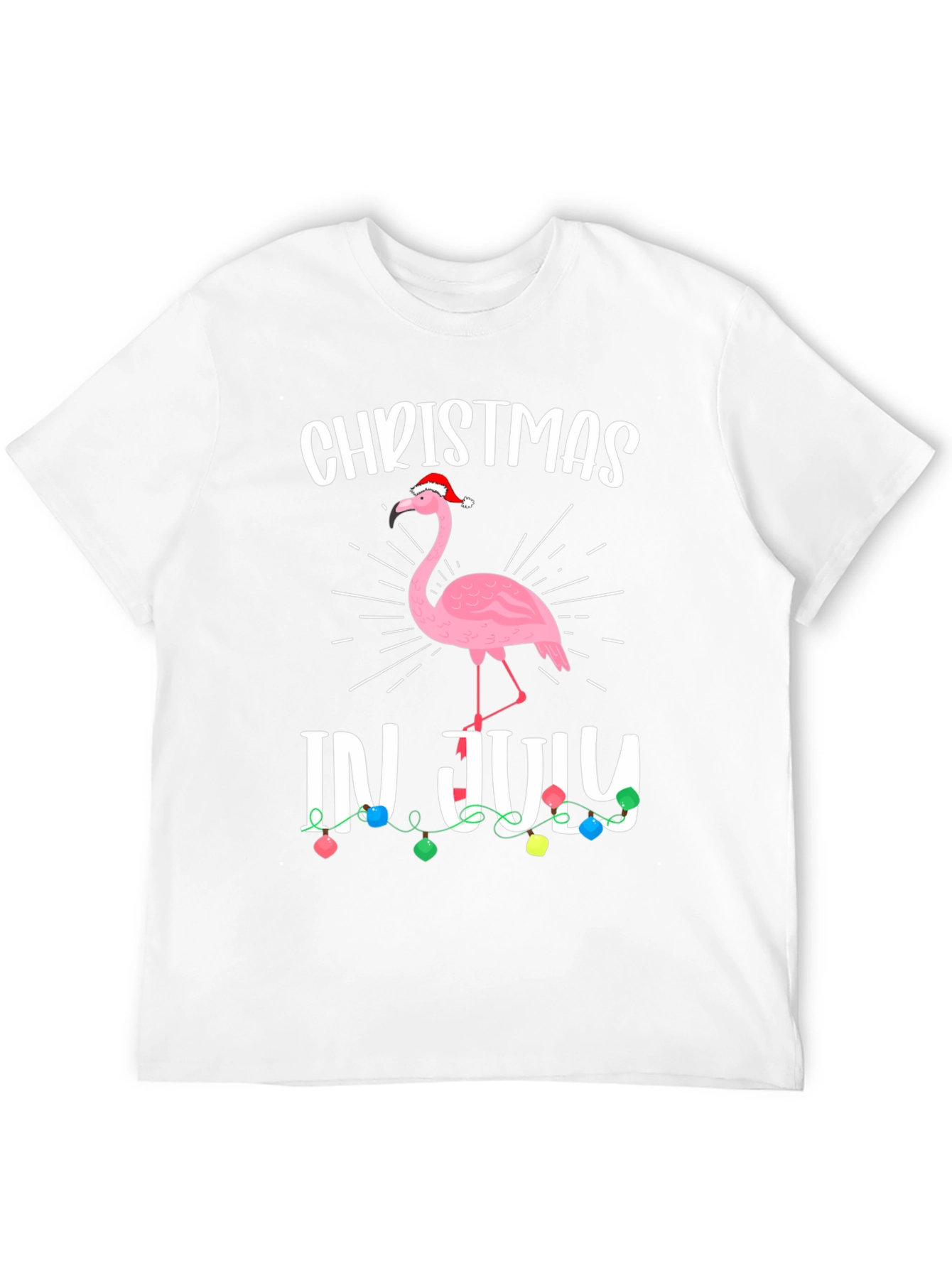 Christmas in July Flamingo T-Shirt