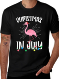 Christmas in July Flamingo T-Shirt