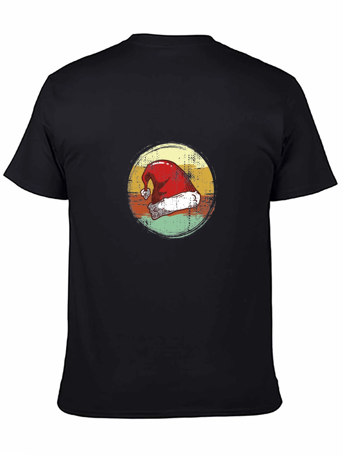 Retro Santa Hat Graphic Tee - Holiday Style