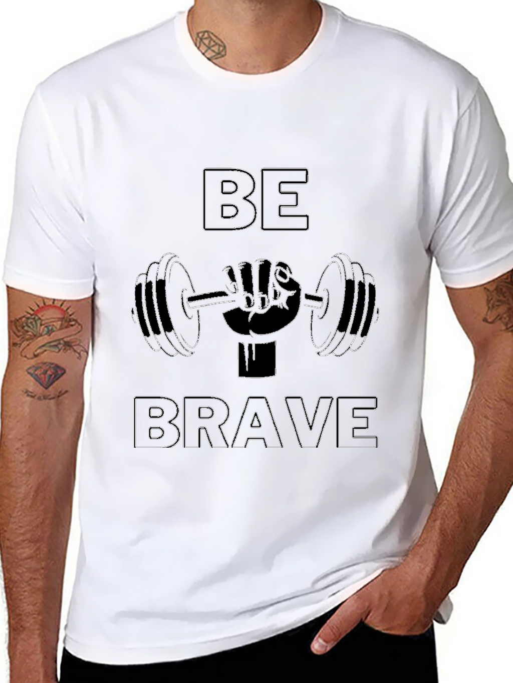 Be Brave Graphic T-Shirt - Black