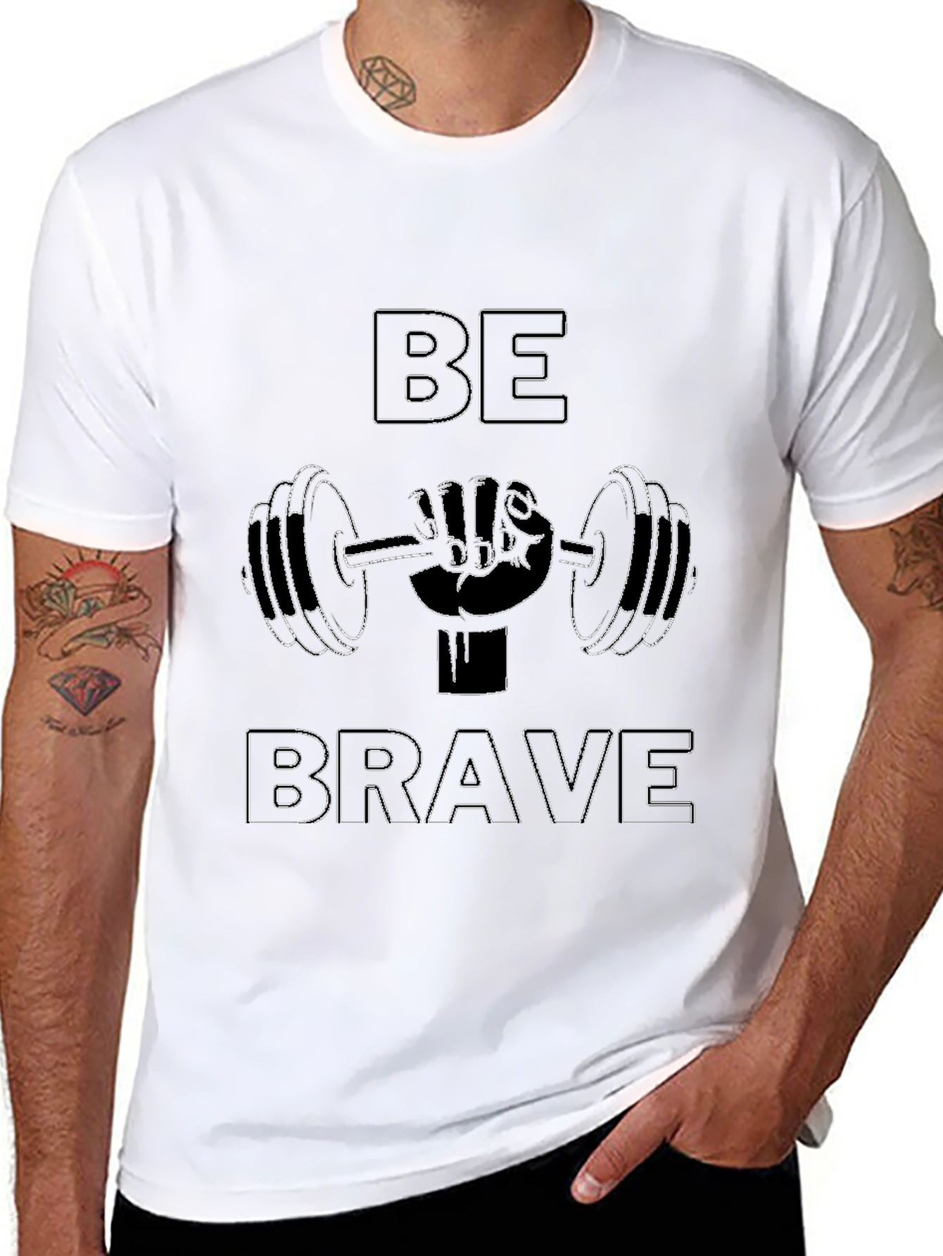 Be Brave Graphic T-Shirt - Black