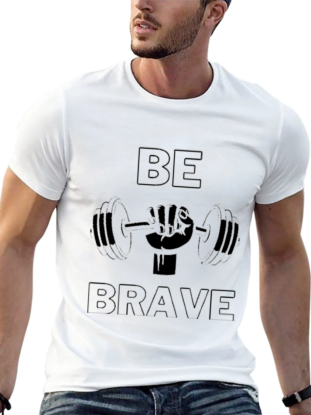 Be Brave Graphic T-Shirt - Black