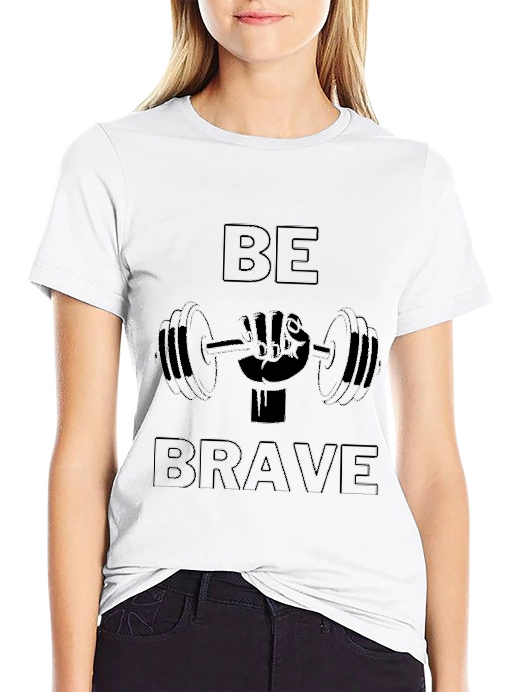 Be Brave Graphic T-Shirt - Black