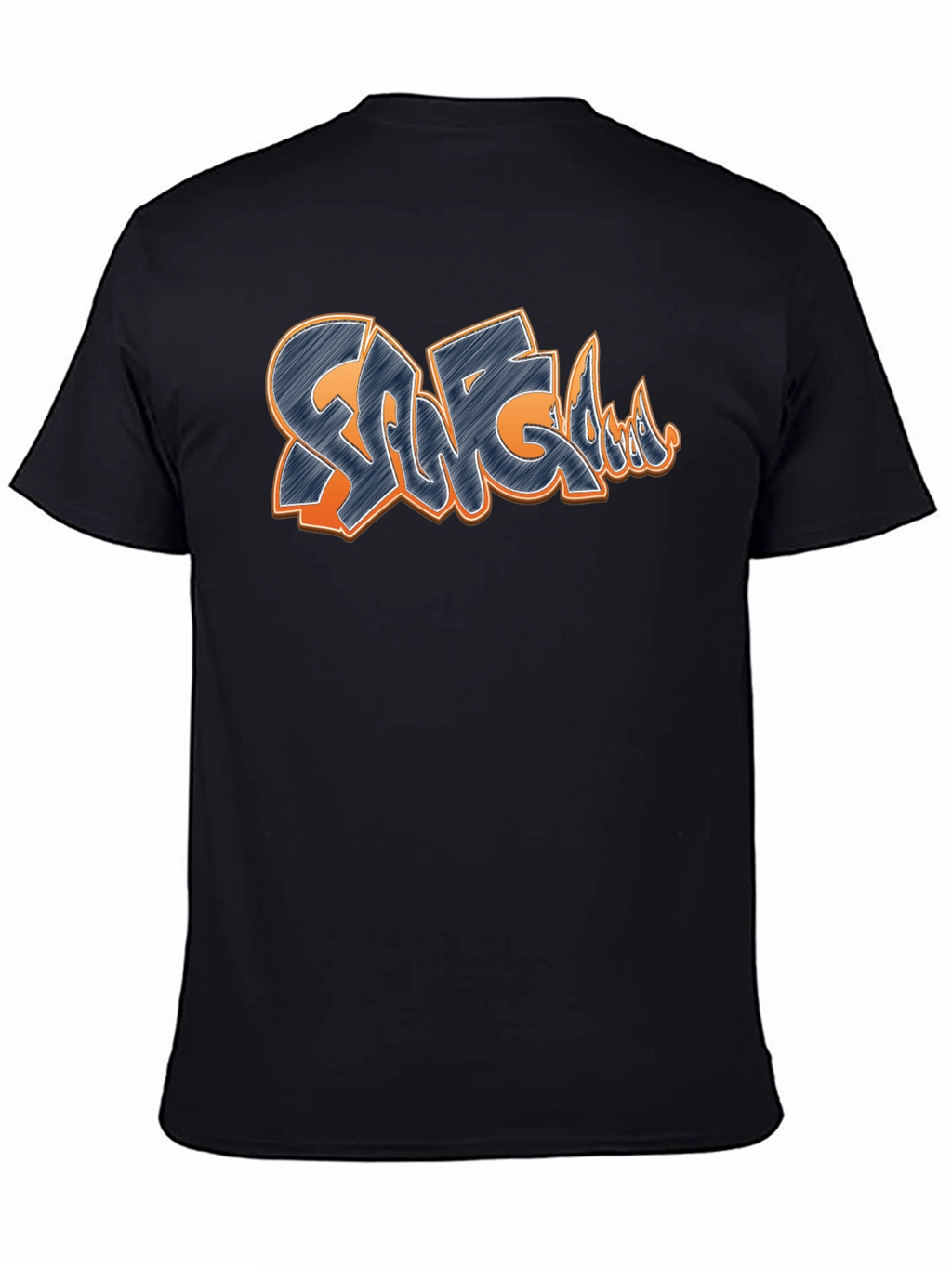 Graffiti Style Design T-Shirt - Black