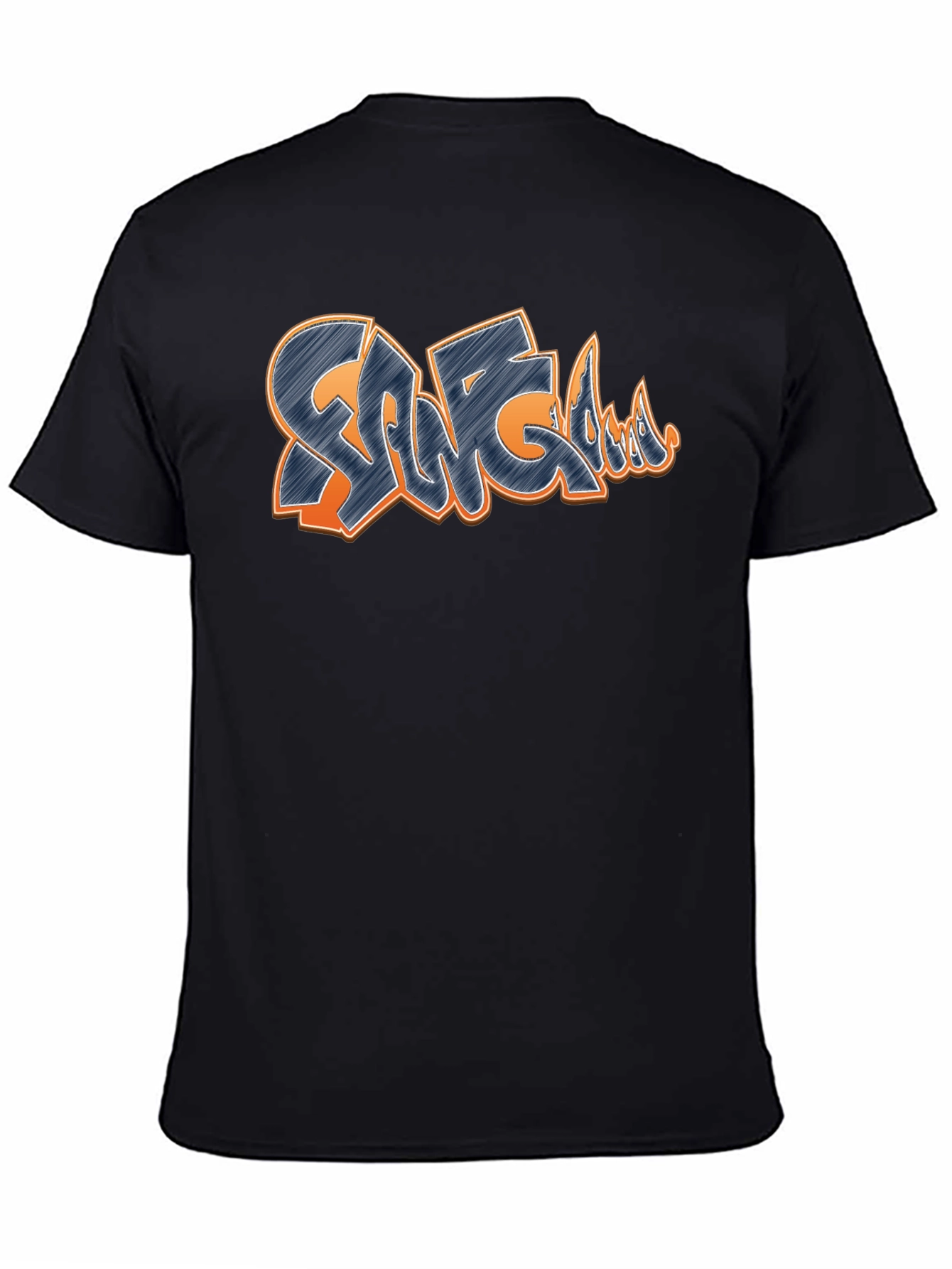 Graffiti Style Design T-Shirt - Black