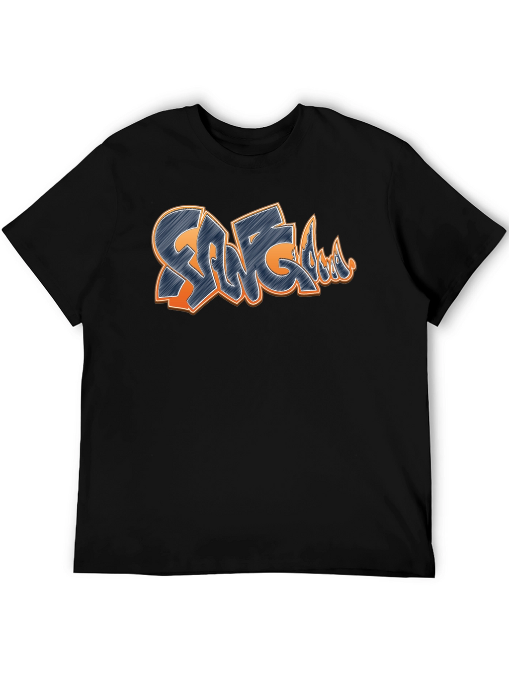 Graffiti Style Design T-Shirt - Black