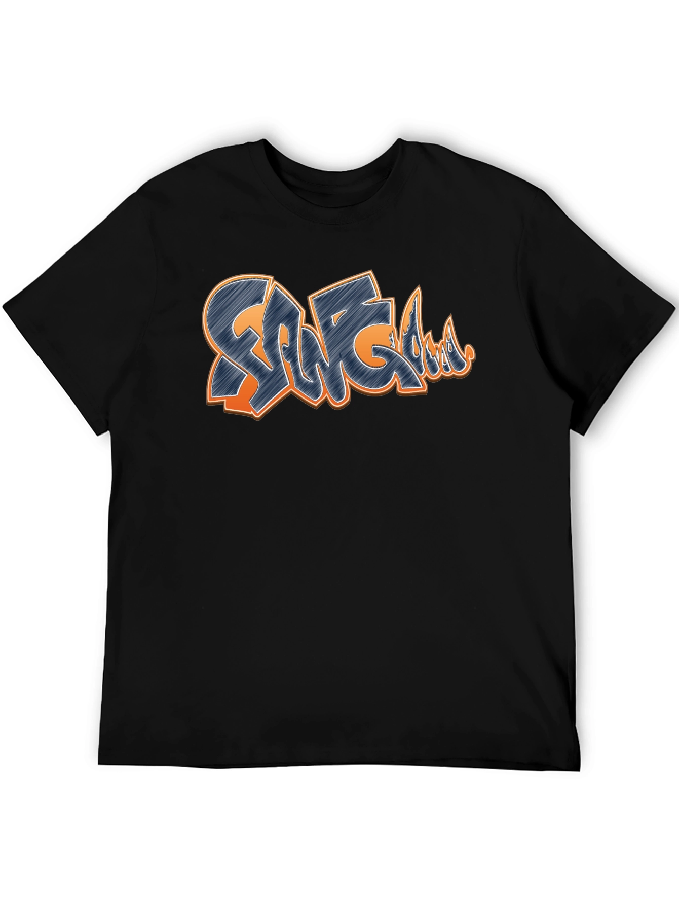 Graffiti Style Design T-Shirt - Black