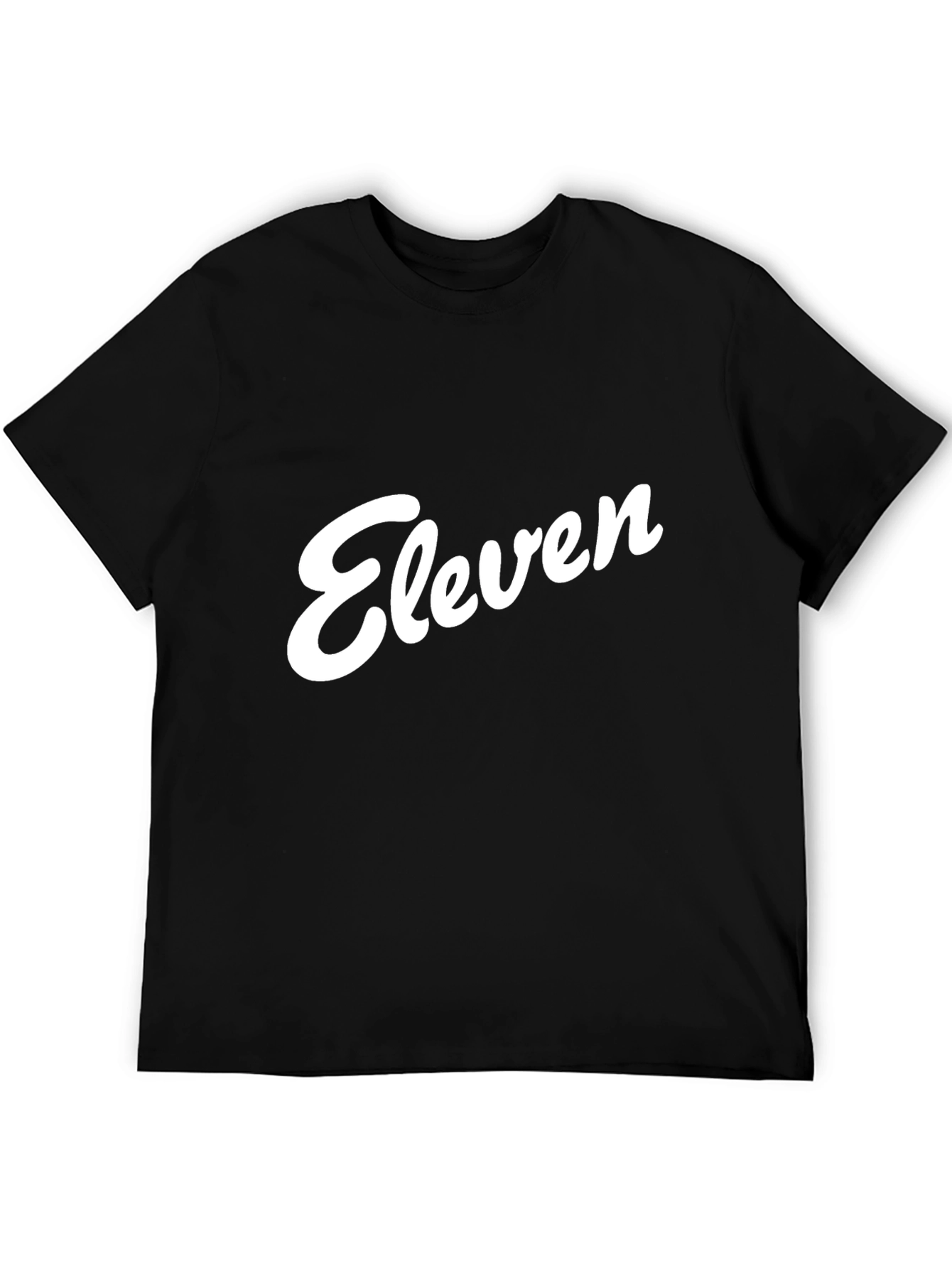 Eleven Graphic Tee - Black Cotton T-Shirt