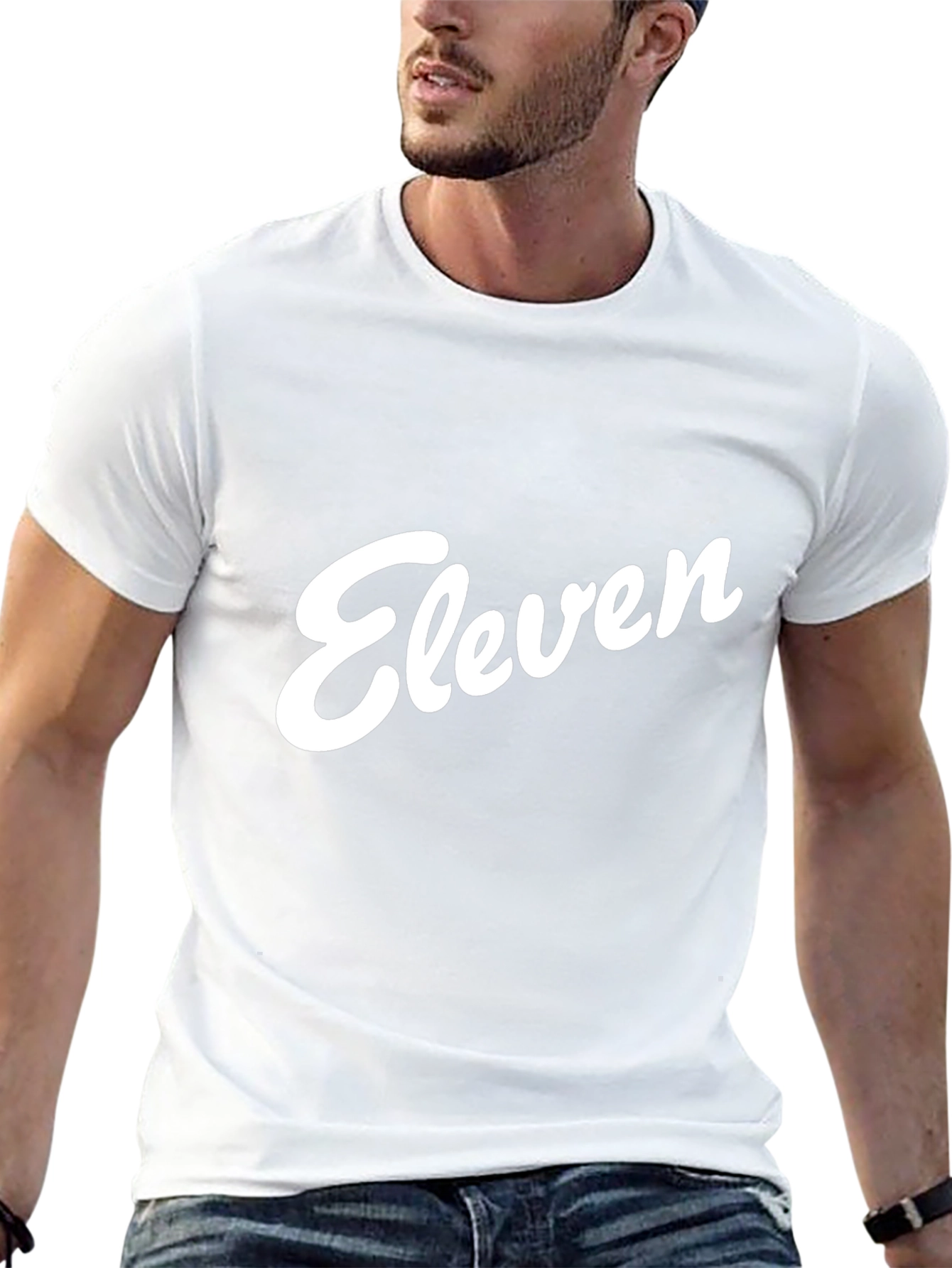 Eleven Graphic Tee - Black Cotton T-Shirt