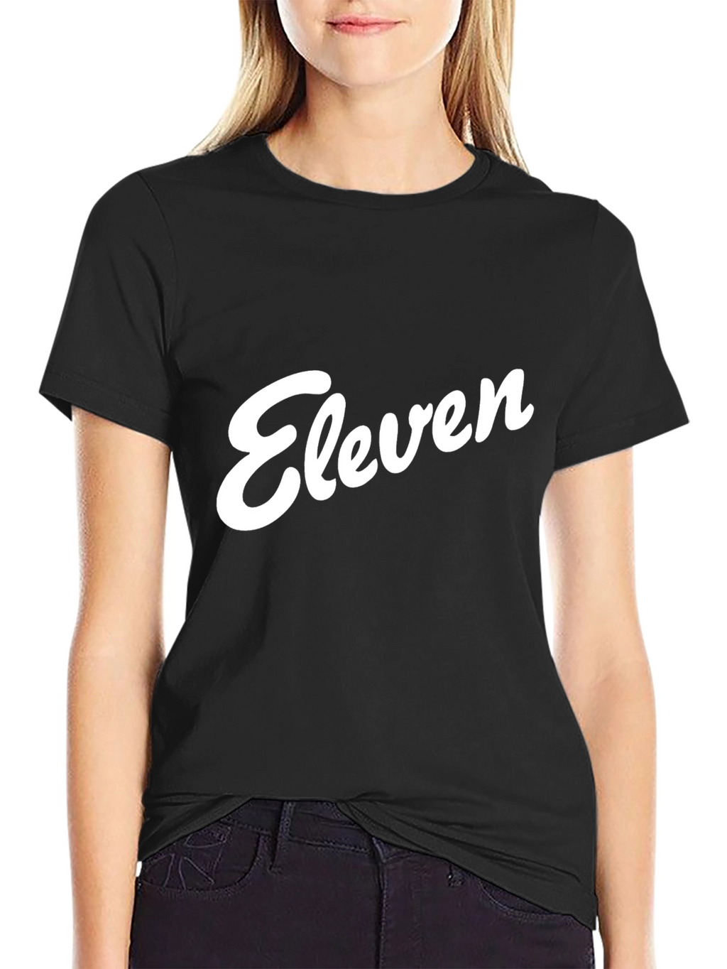 Eleven Graphic Tee - Black Cotton T-Shirt
