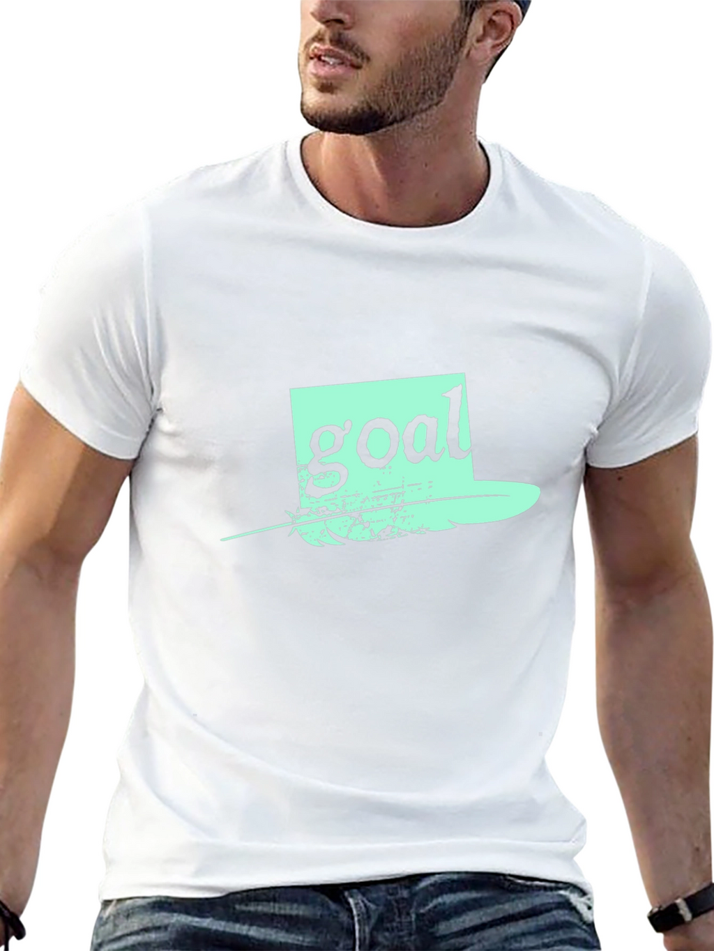 Goal Hat Graphic Black T-Shirt