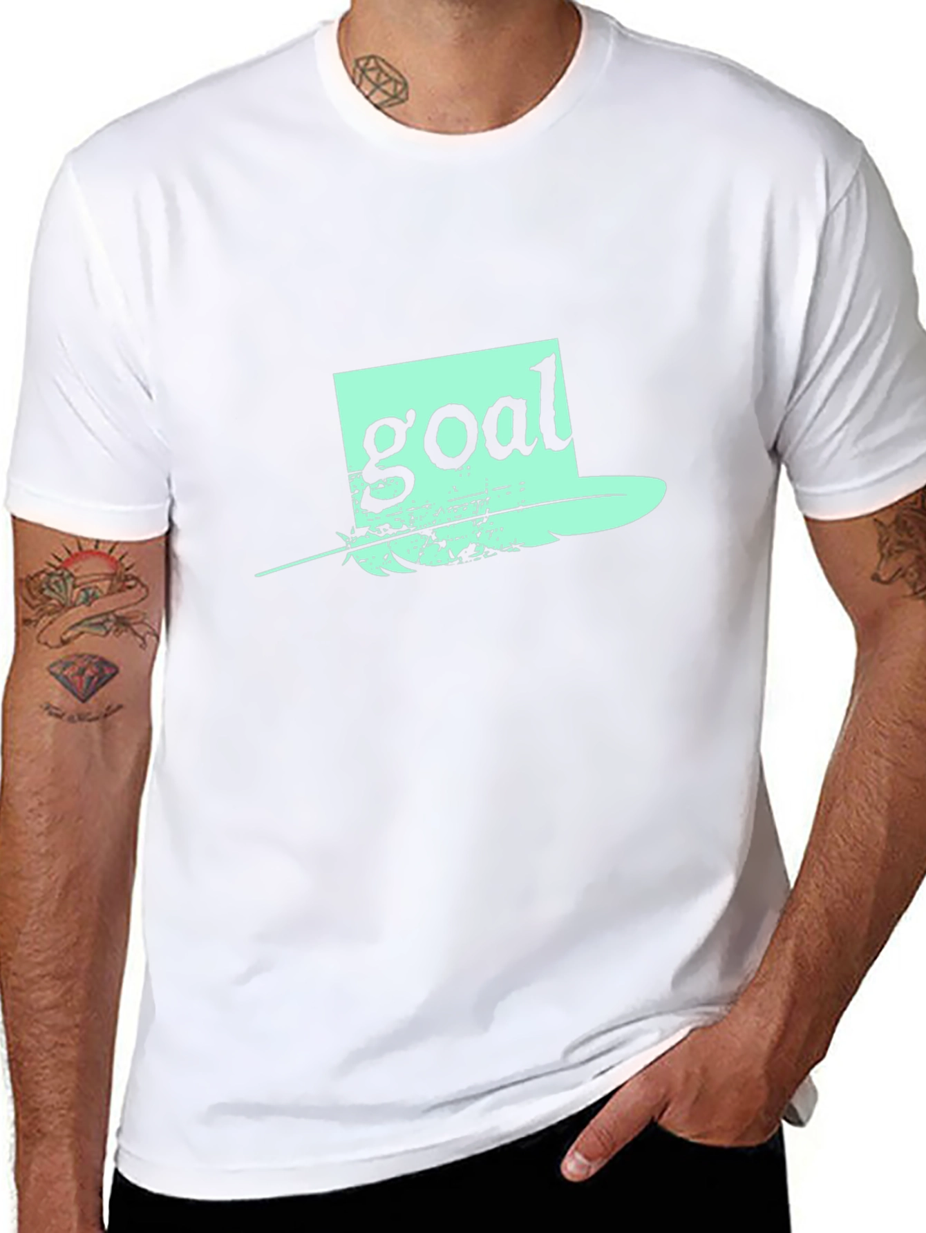 Goal Hat Graphic Black T-Shirt