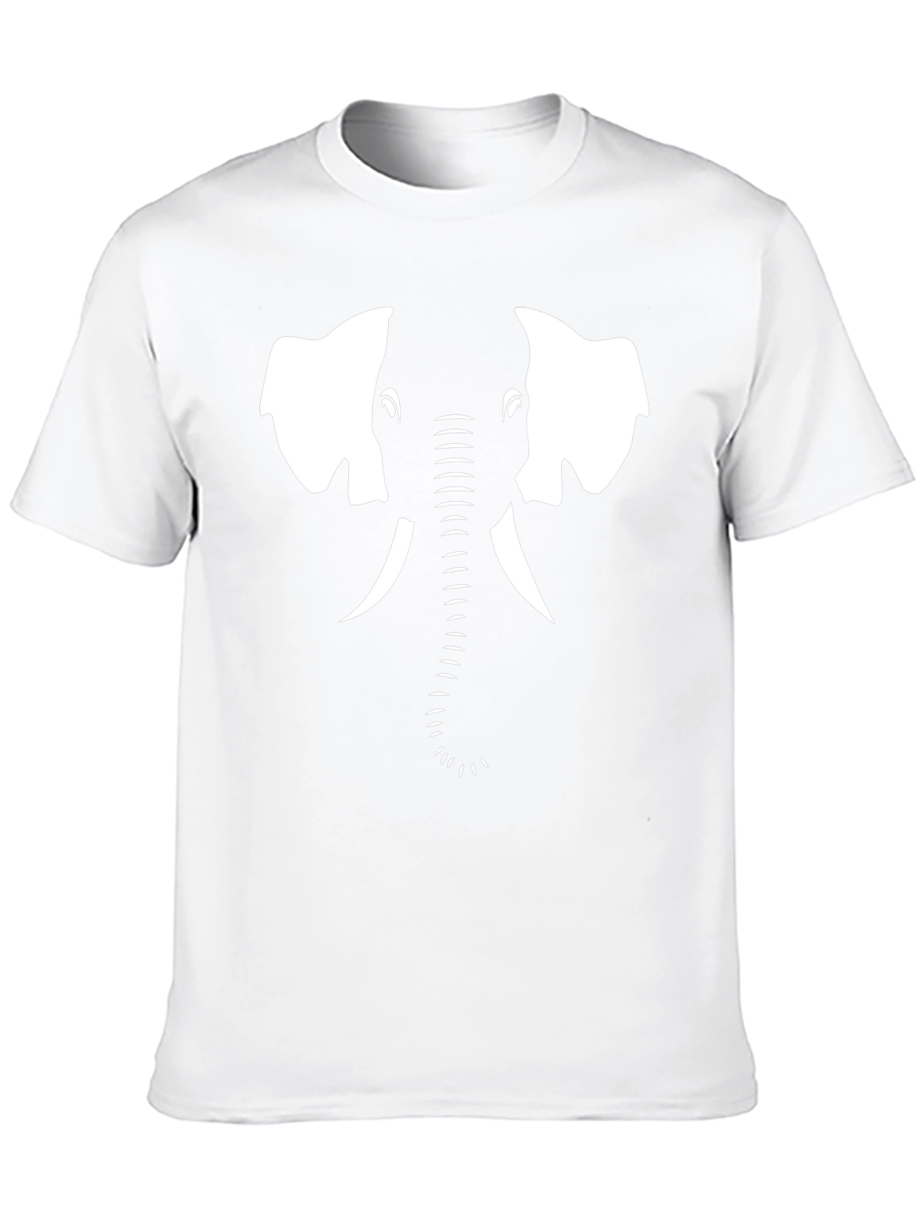 Elephant Face Graphic T-Shirt - Black