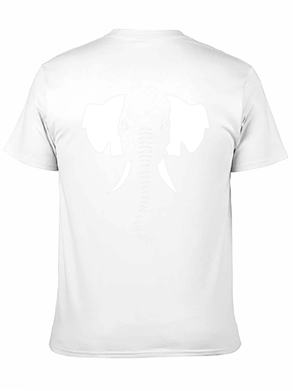 Elephant Face Graphic T-Shirt - Black