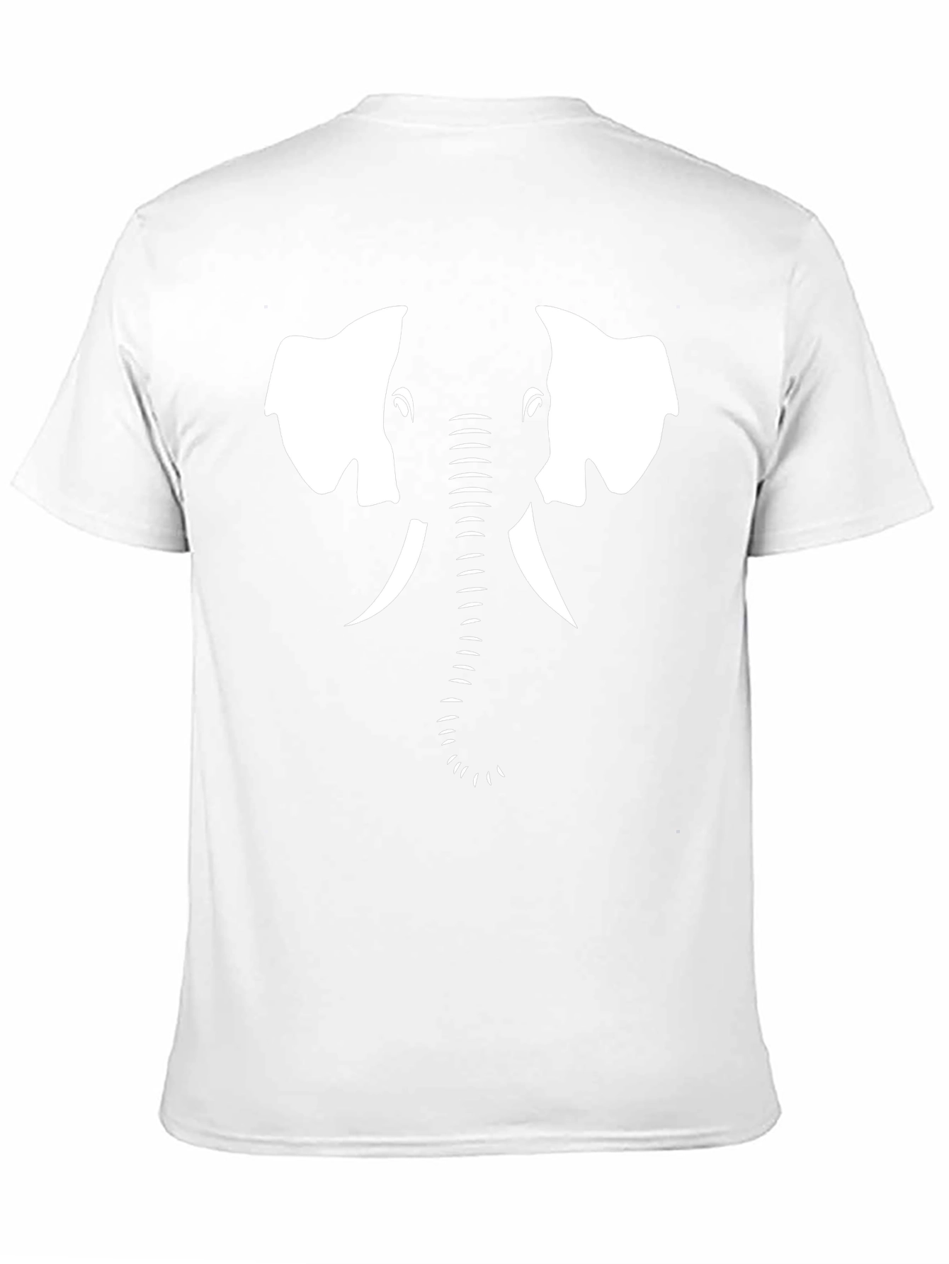 Elephant Face Graphic T-Shirt - Black
