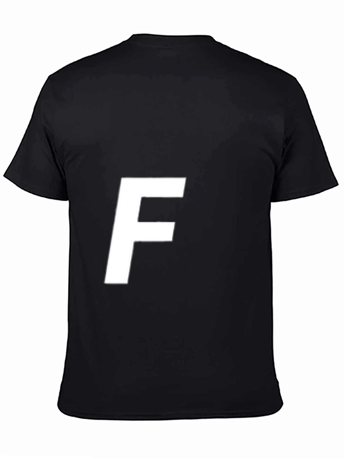 Bold F Graphic Tee - Black Cotton T-Shirt