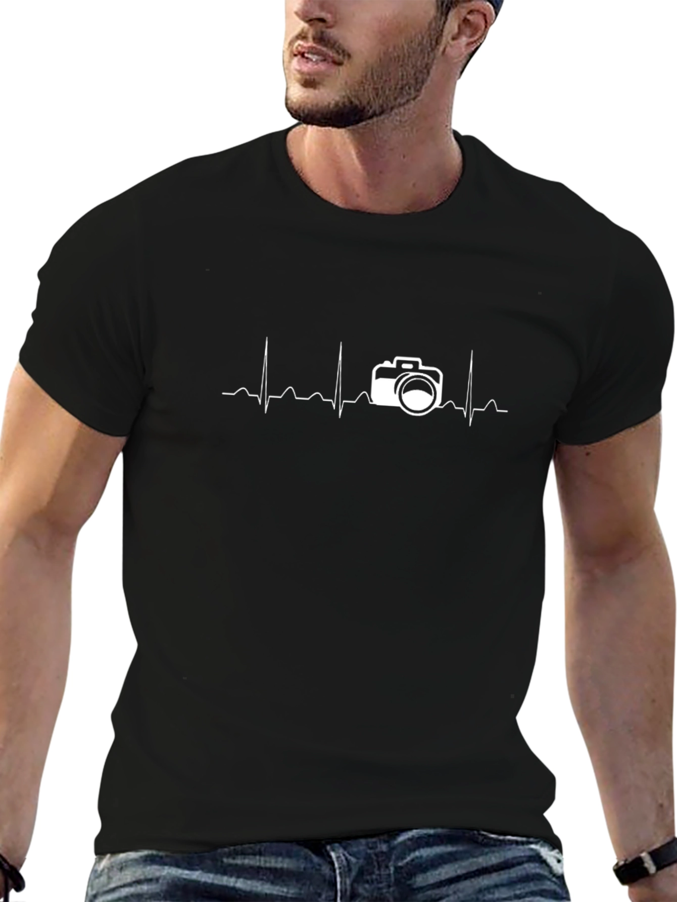 Photographer Heartbeat Graphic Tee