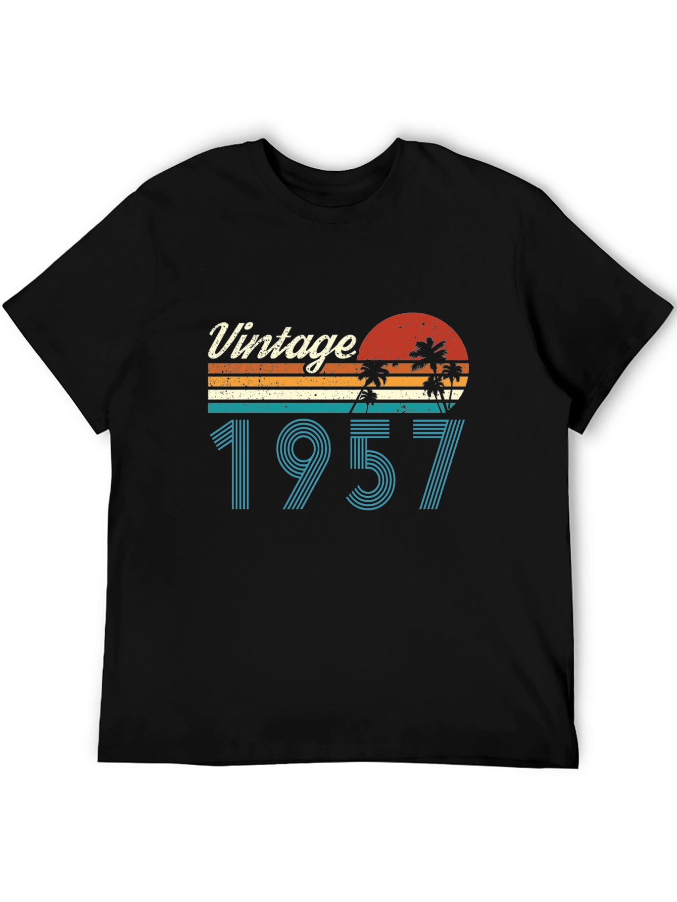 Vintage 1957 Graphic T-Shirt - Retro Palm Tree Design