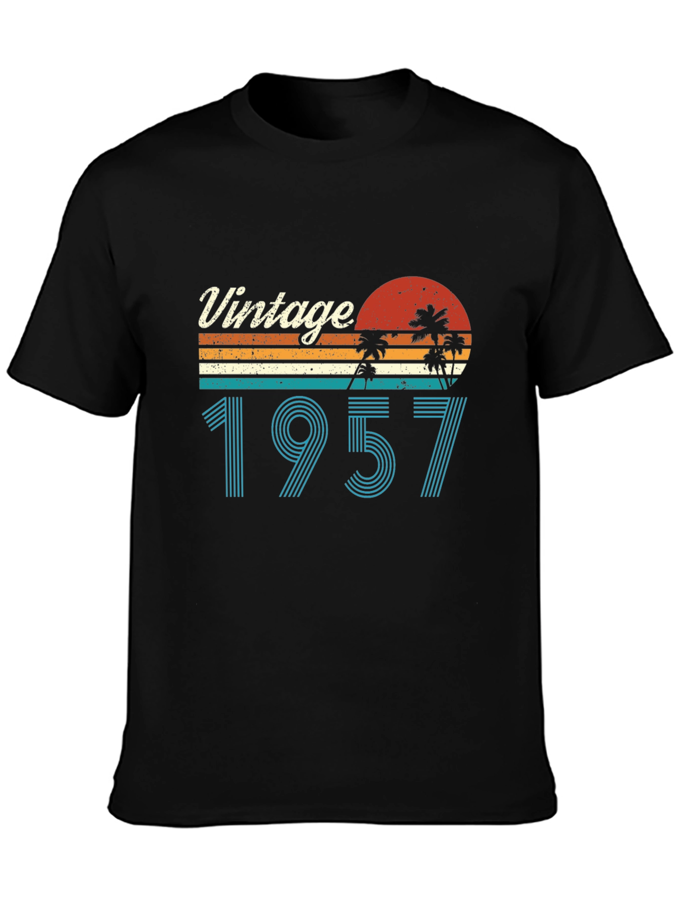 Vintage 1957 Graphic T-Shirt - Retro Palm Tree Design