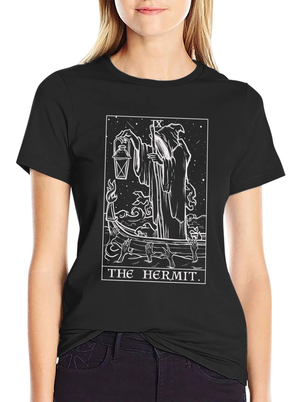 The Hermit Tarot Card Graphic T-Shirt