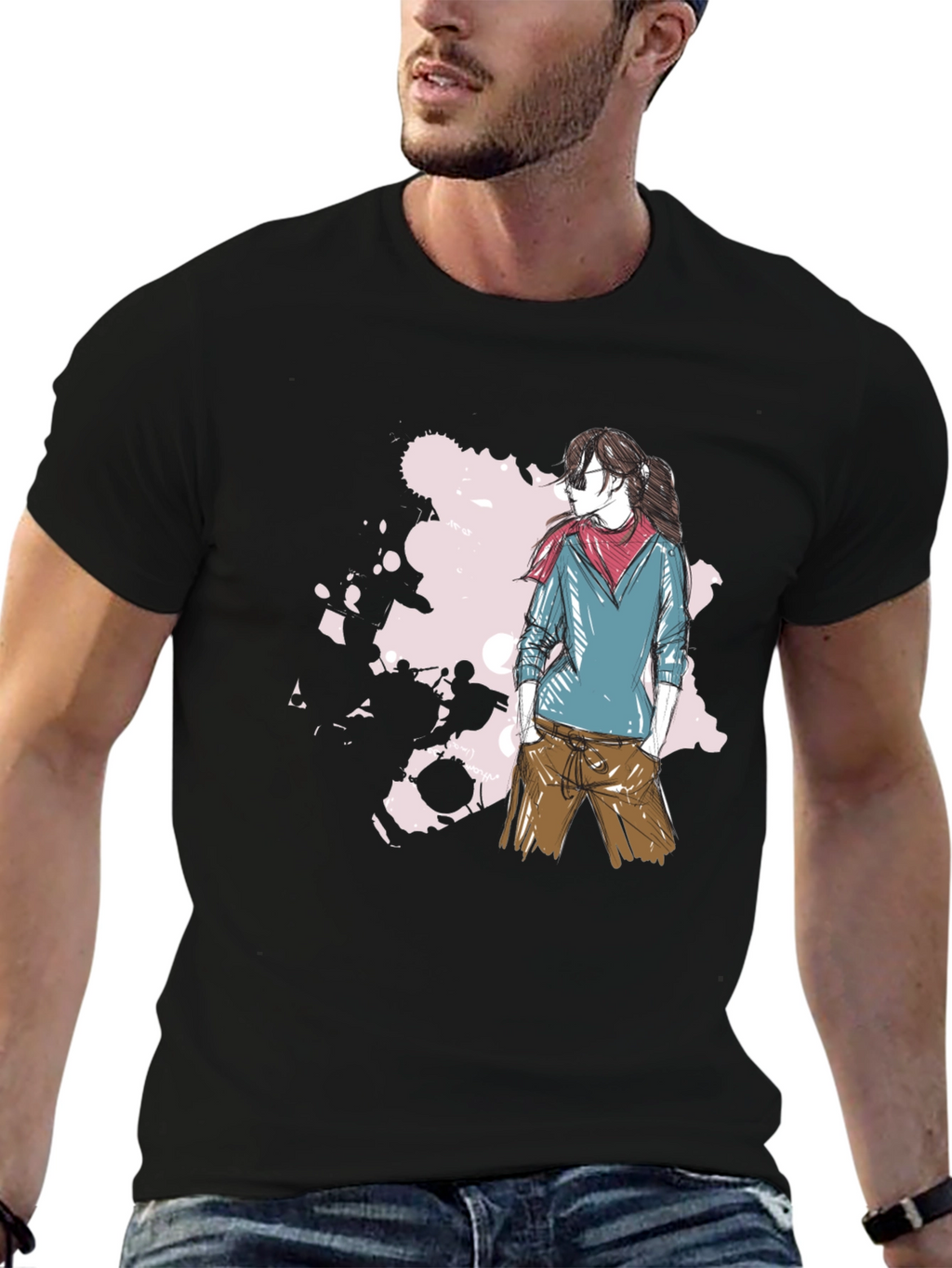 Stylish Graphic Print Mens T-Shirt