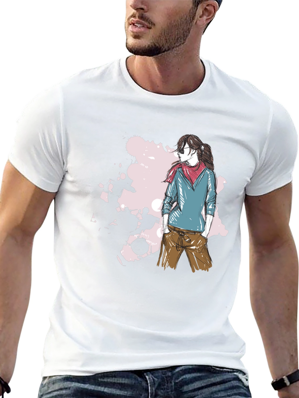Stylish Graphic Print Mens T-Shirt
