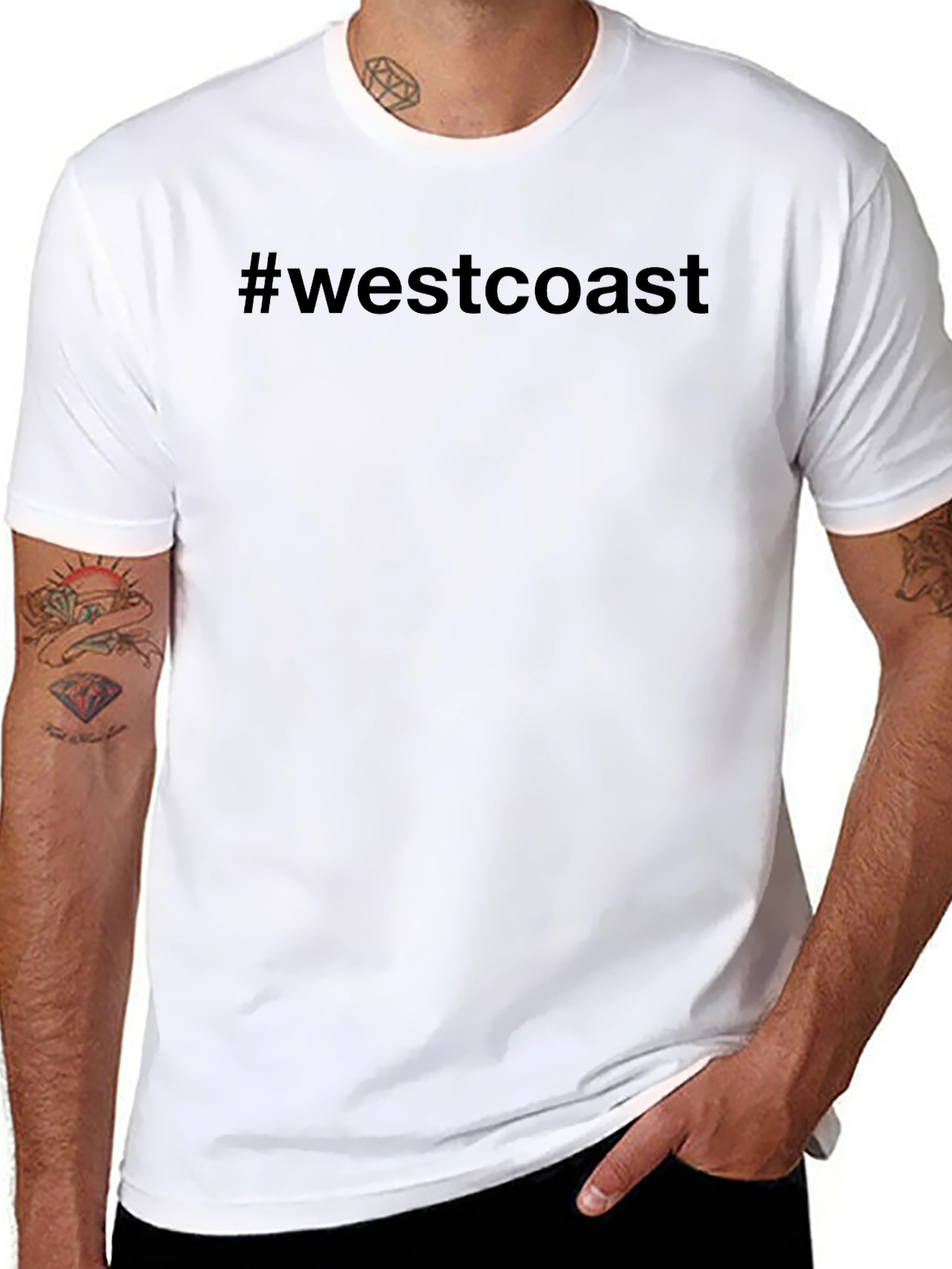 West Coast T-Shirt - Stylish Crew Neck Tee
