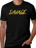 Savage Graphic Print Crew Neck Tee