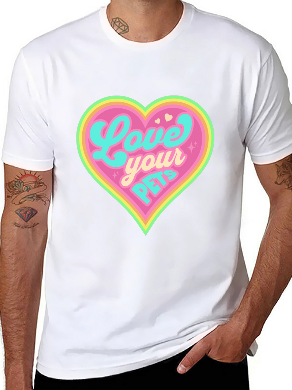 Love Your Pets Black T-Shirt