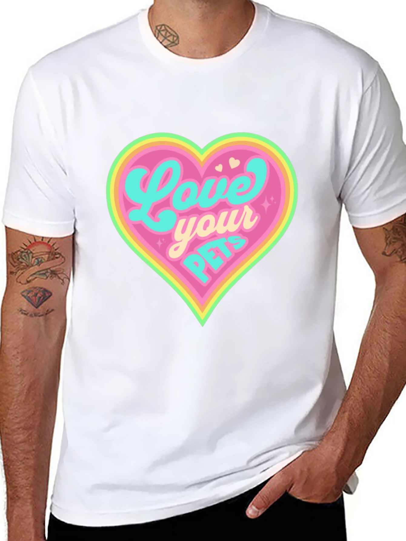 Love Your Pets Black T-Shirt