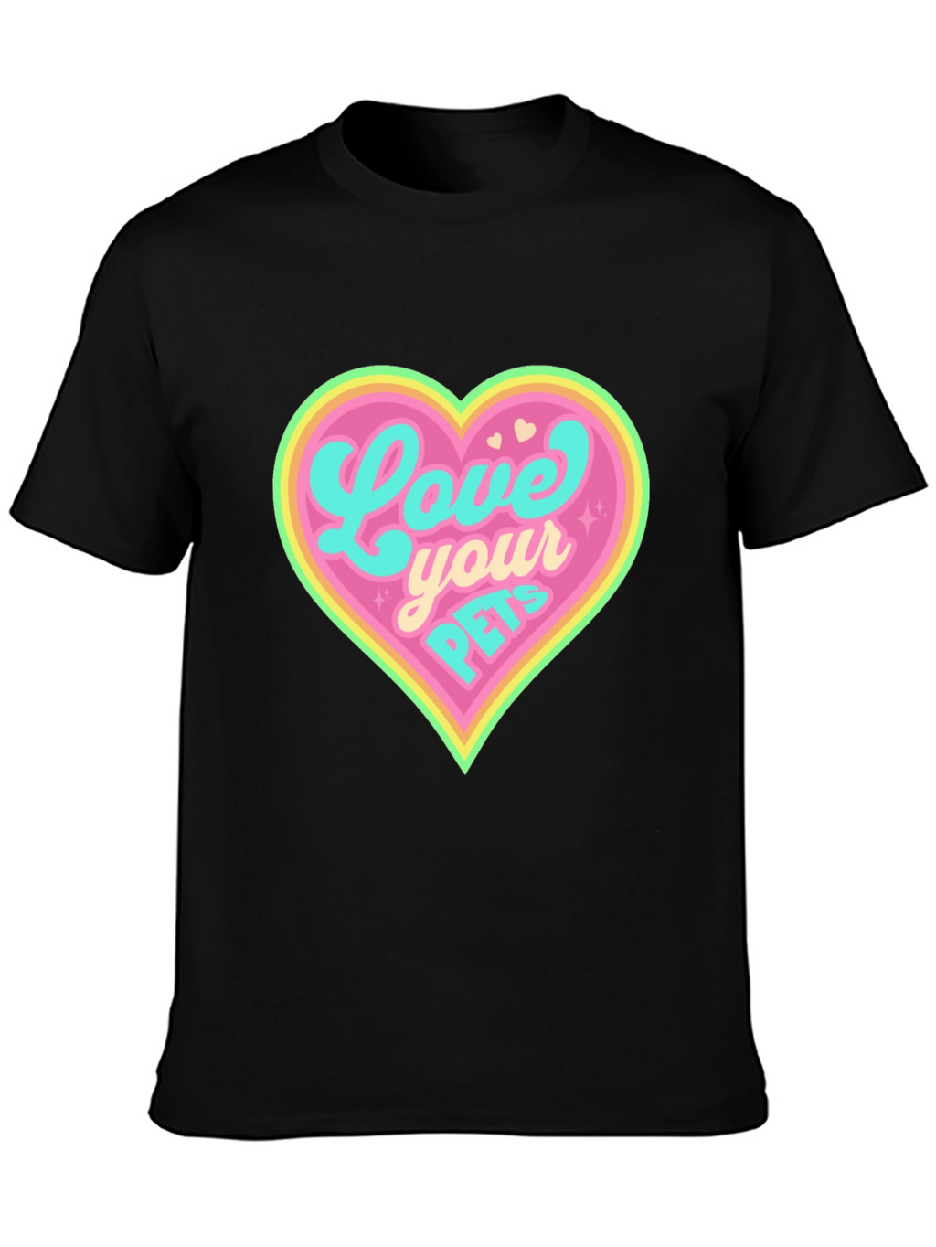 Love Your Pets Black T-Shirt