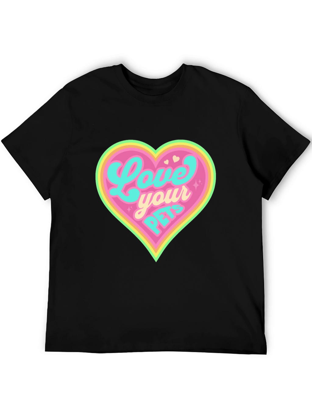 Love Your Pets Black T-Shirt