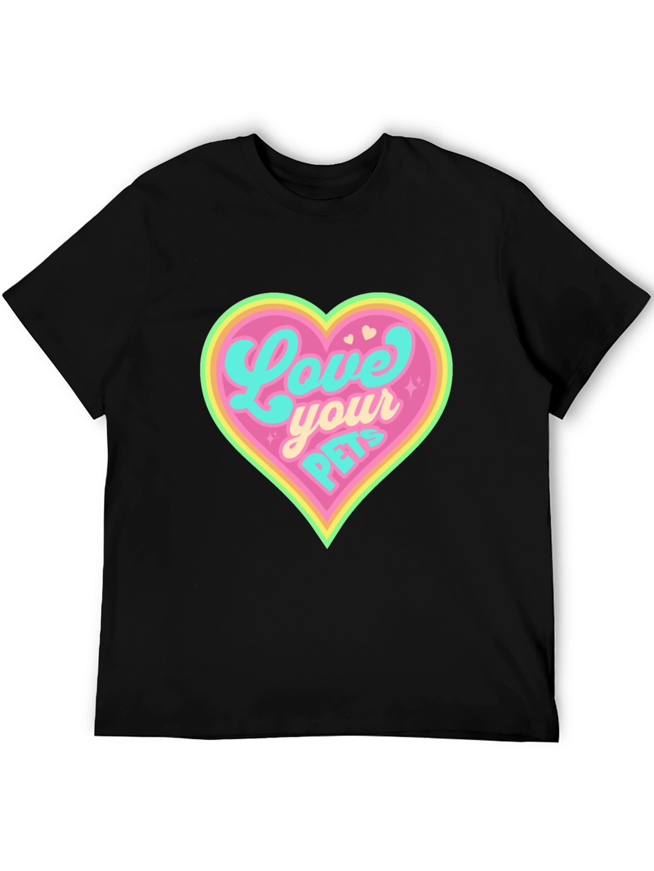 Love Your Pets Black T-Shirt