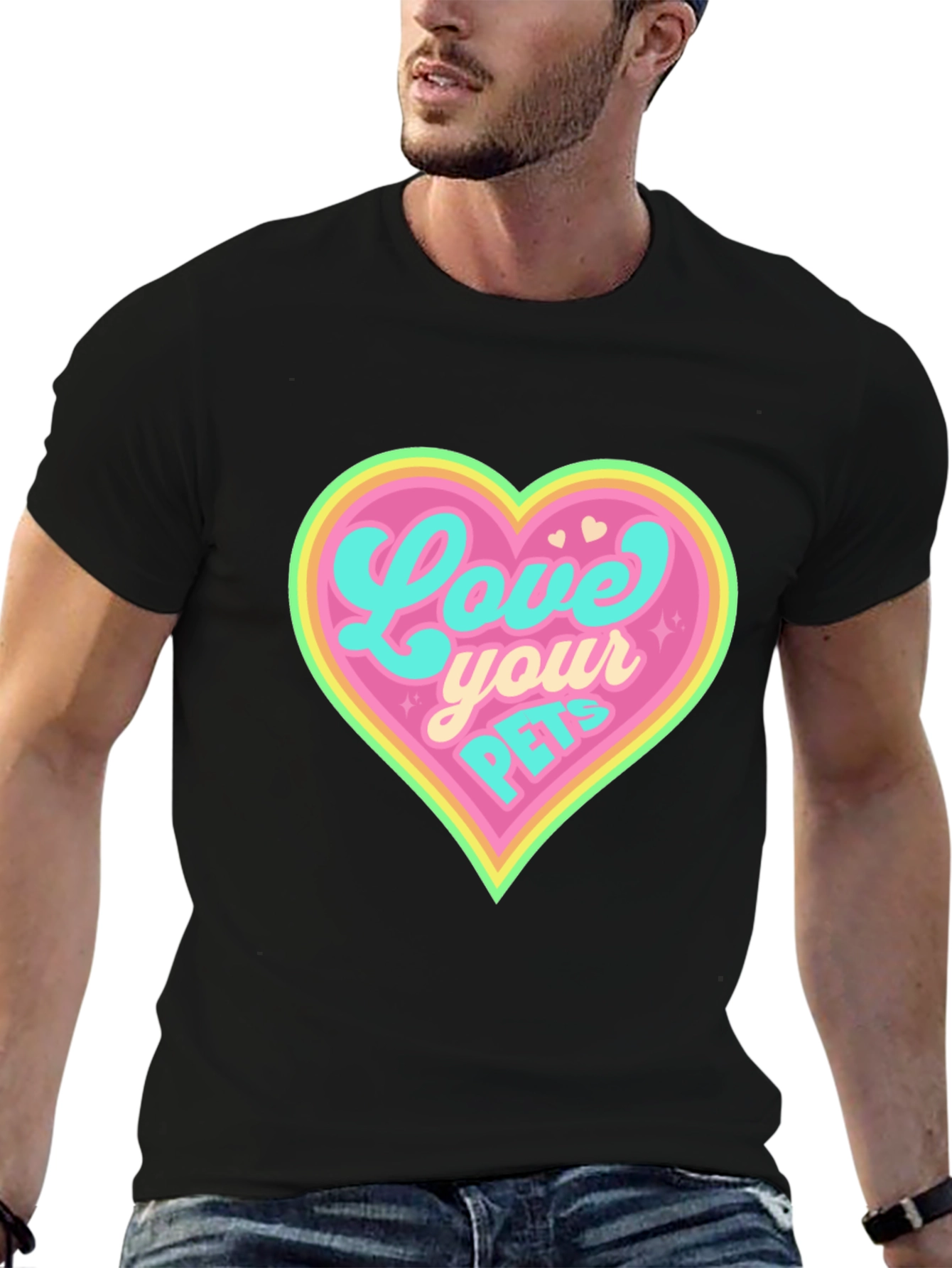 Love Your Pets Black T-Shirt