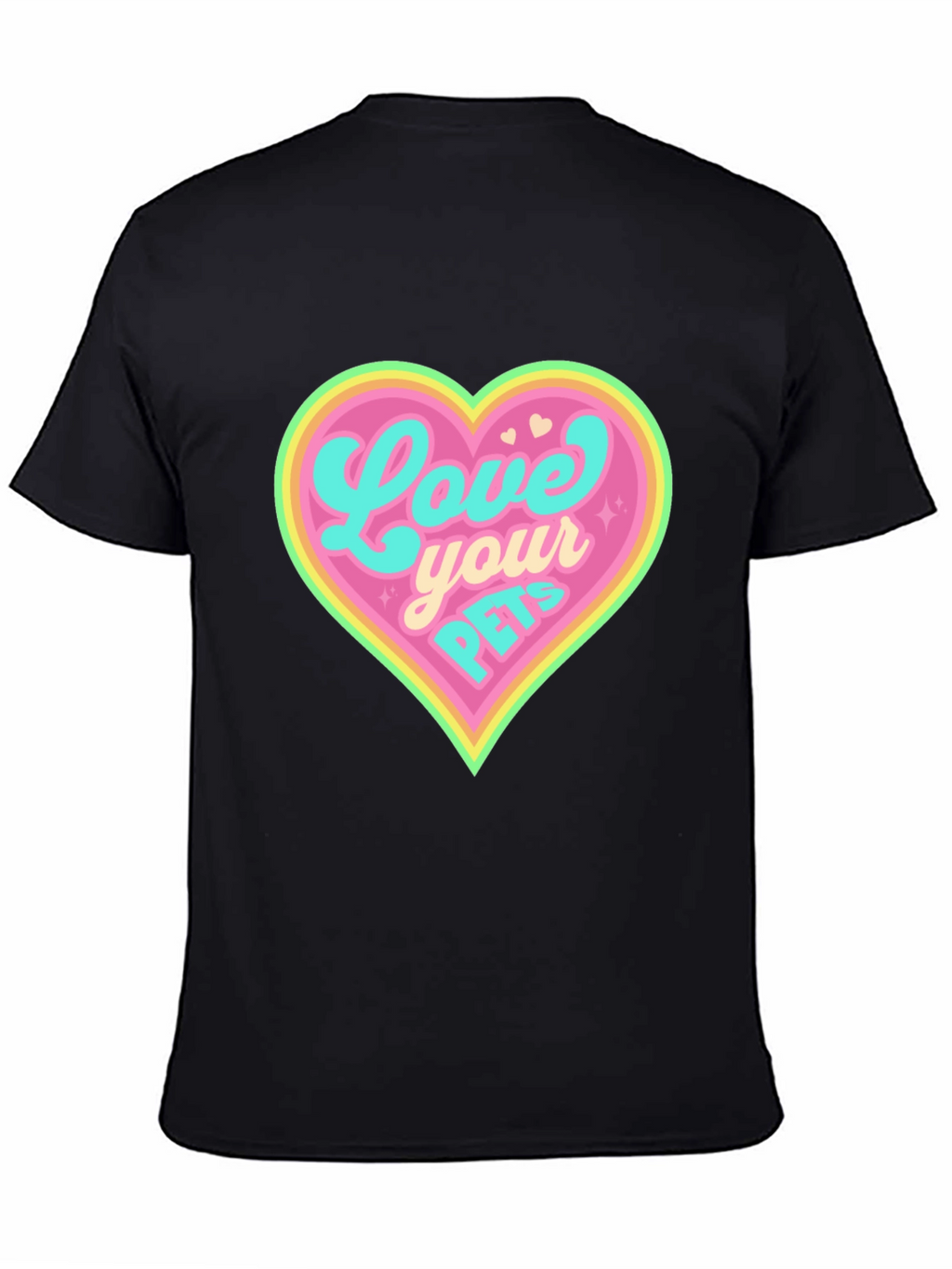 Love Your Pets Black T-Shirt