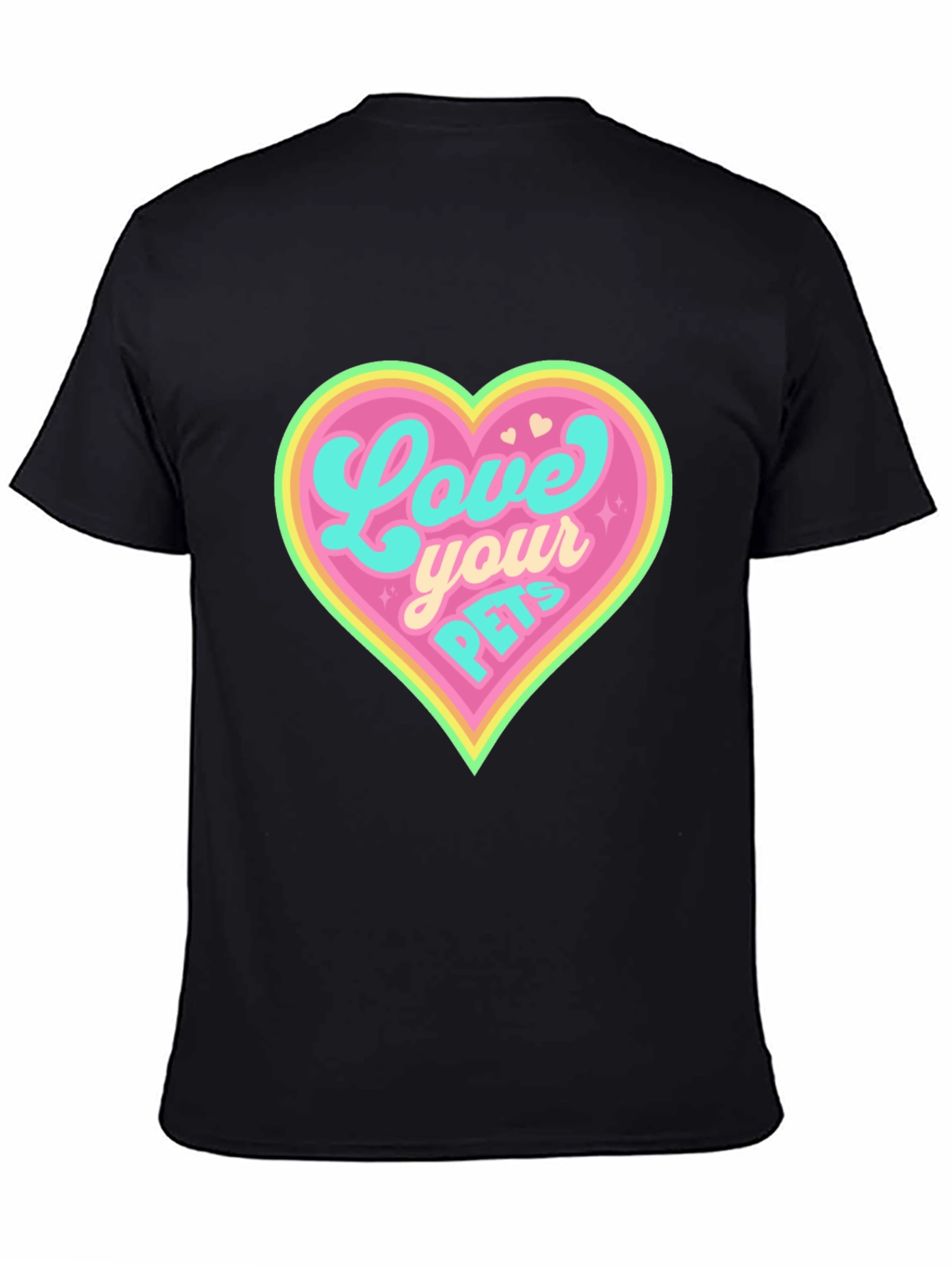 Love Your Pets Black T-Shirt
