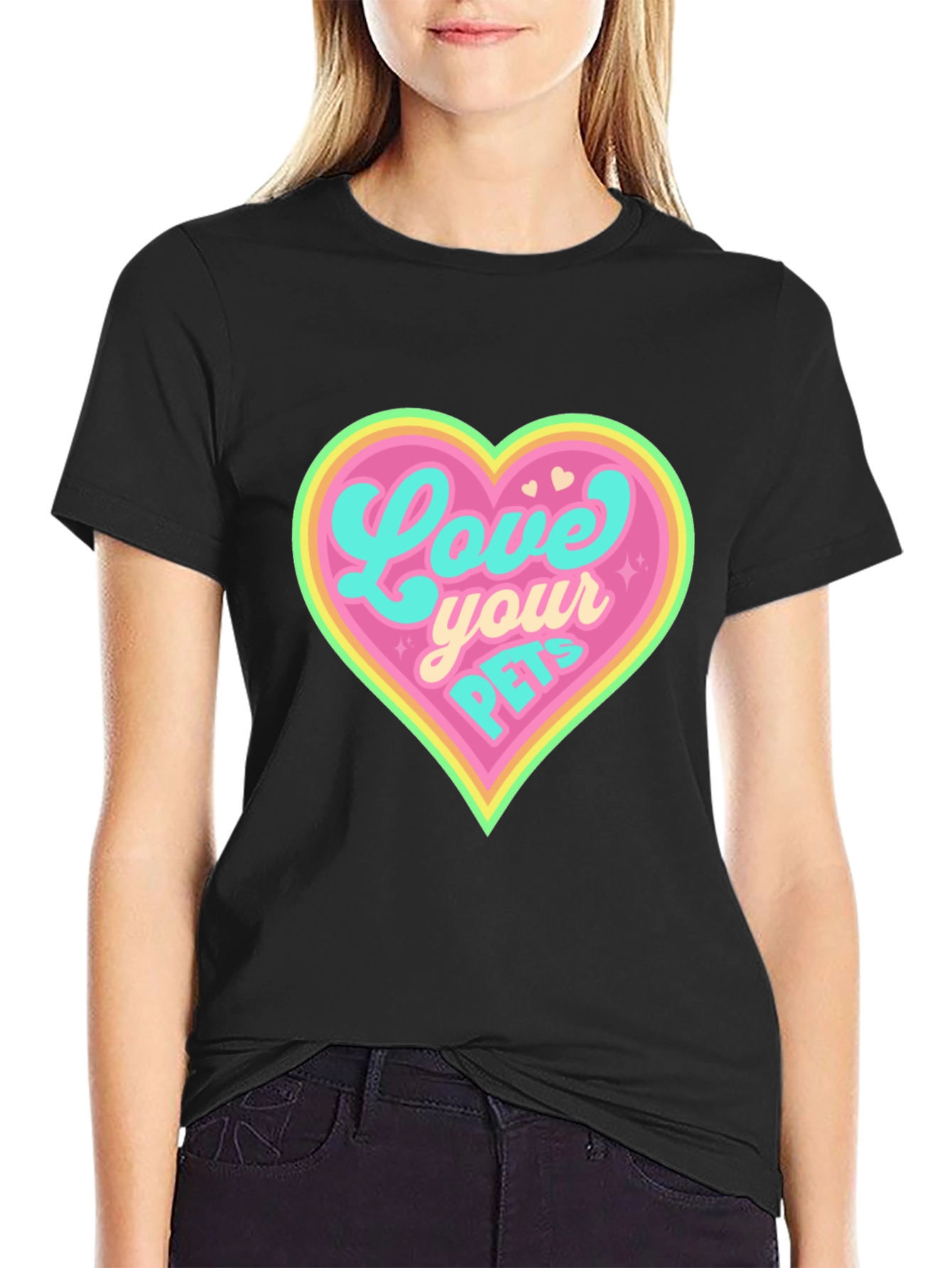 Love Your Pets Black T-Shirt