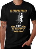 Running is My Happy Hour Graphic T-Shirt