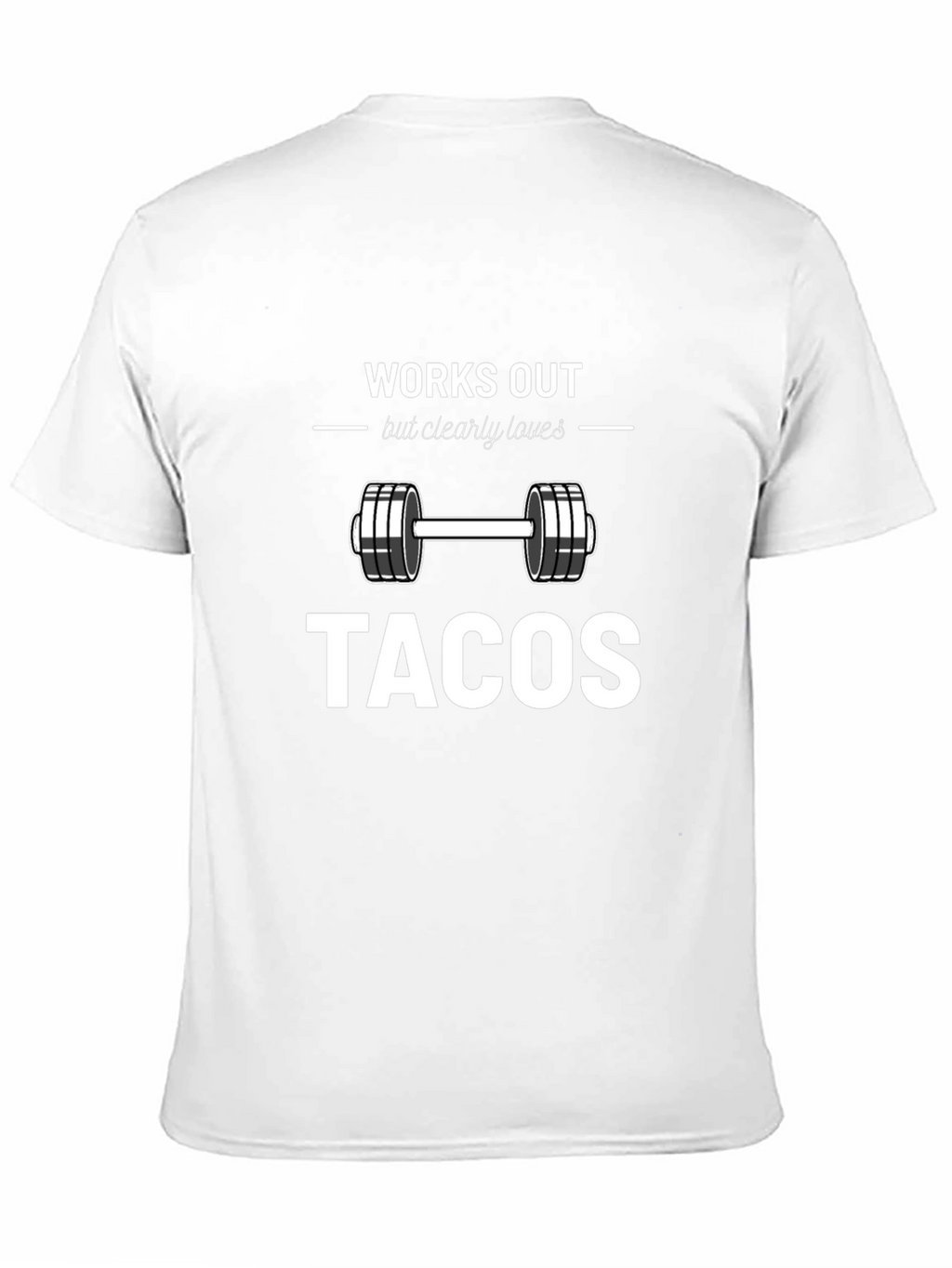Works Out Loves Tacos Black Graphic Tee