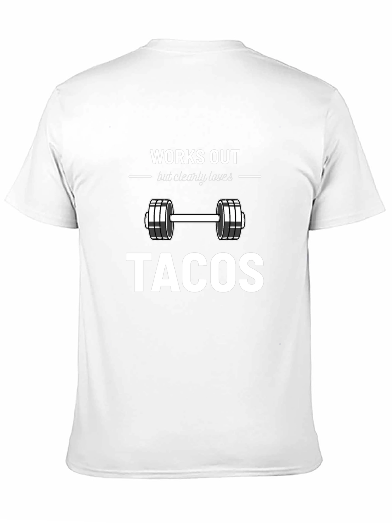 Works Out Loves Tacos Black Graphic Tee