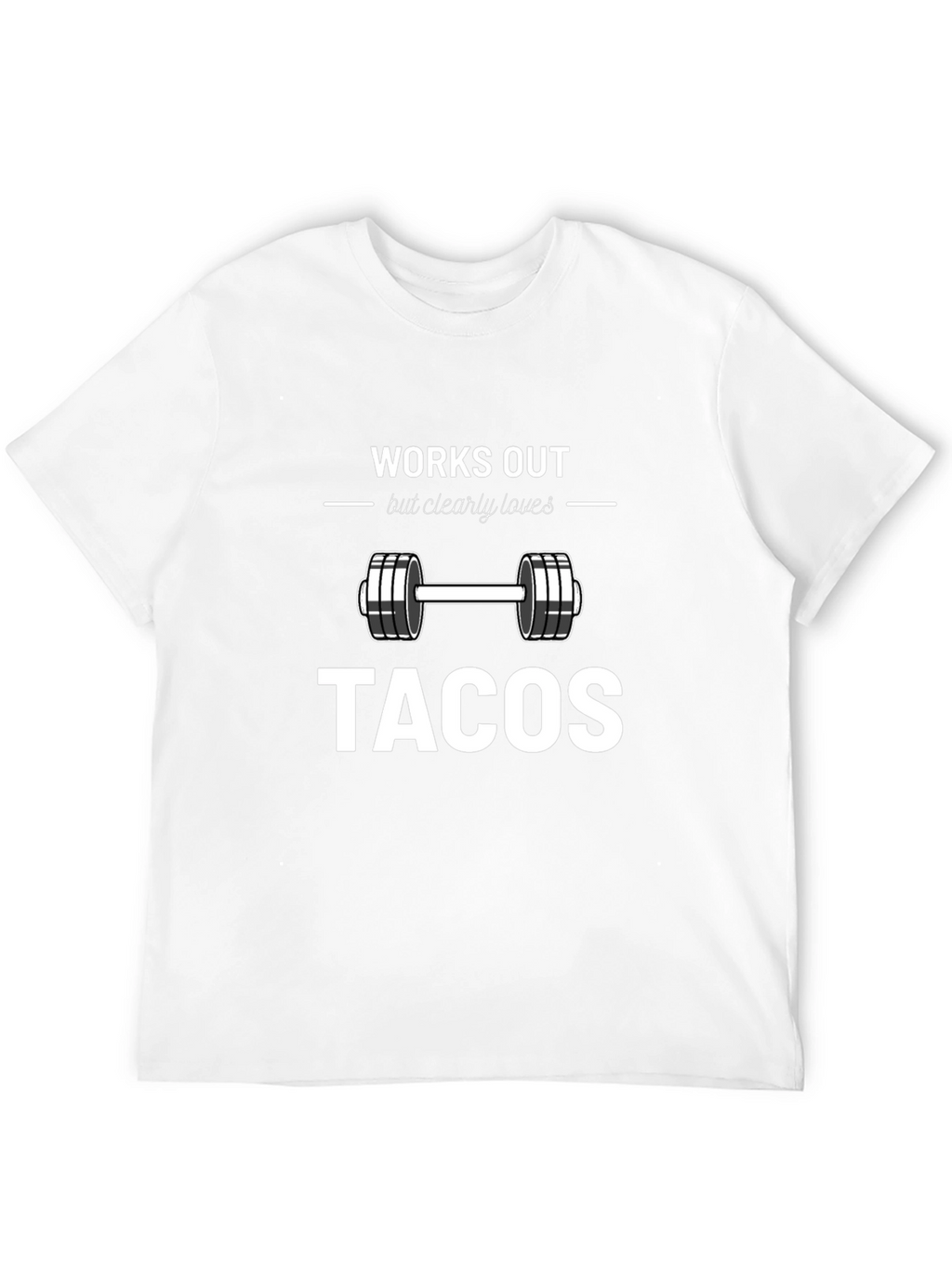 Works Out Loves Tacos Black Graphic Tee