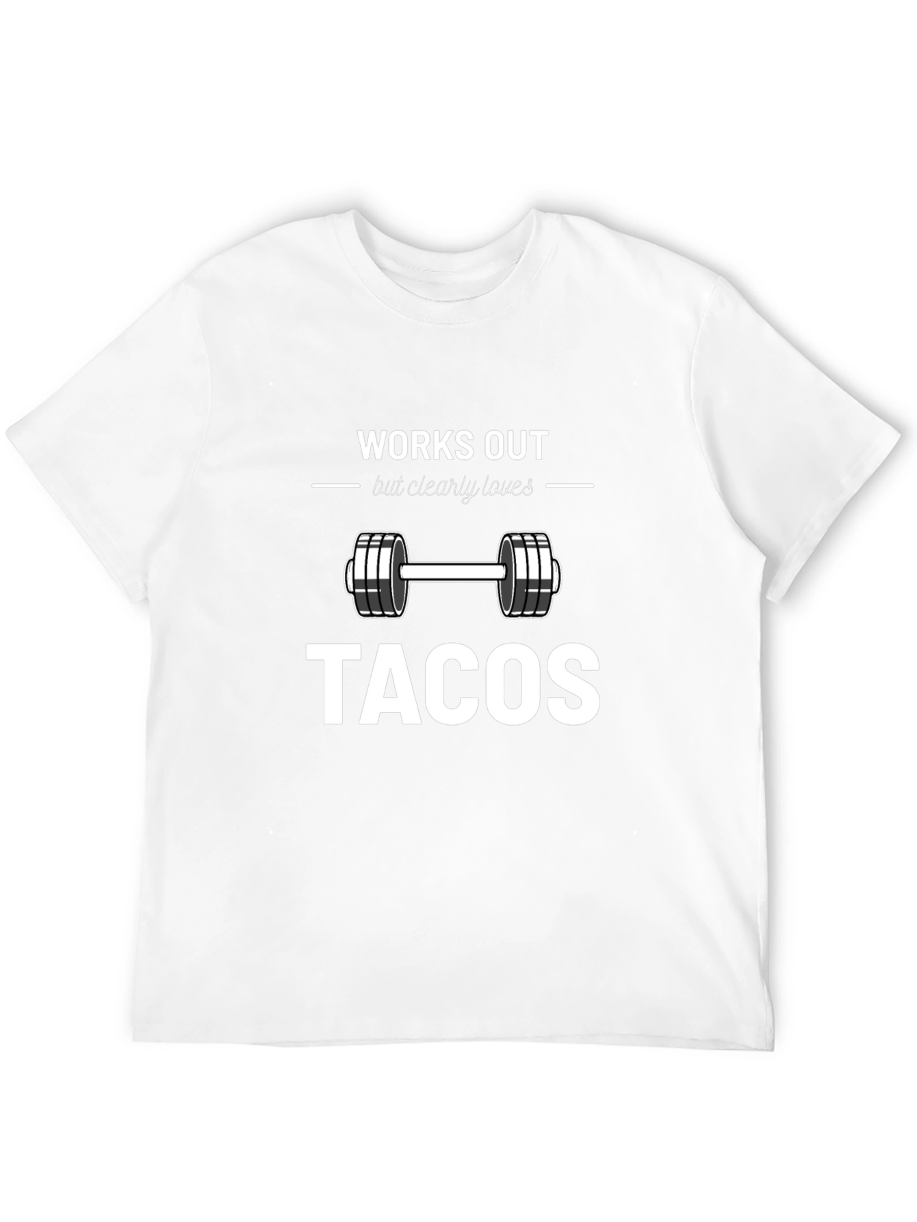 Works Out Loves Tacos Black Graphic Tee