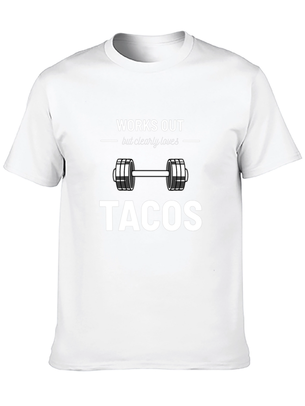 Works Out Loves Tacos Black Graphic Tee