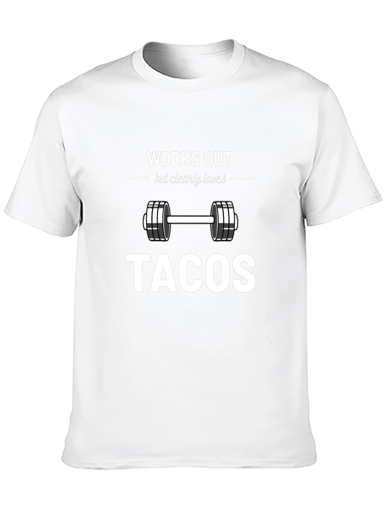 Works Out Loves Tacos Black Graphic Tee