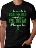 Skills to Look Good Black T-Shirt
